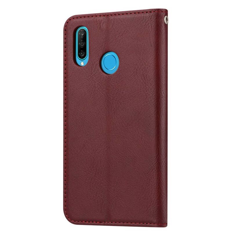 Cover Huawei P40 Lite E Flip Cover Kortholder I Imiteret Læder