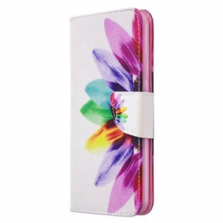 Flip Cover Huawei P40 Lite E Akvarel Blomst