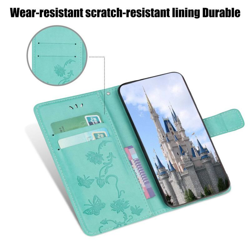 Flip Cover Huawei P40 Lite E Fortryllede Sommerfugle