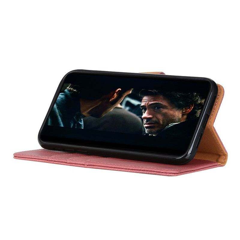 Flip Cover Huawei P40 Lite E Imiteret Læder Khazneh