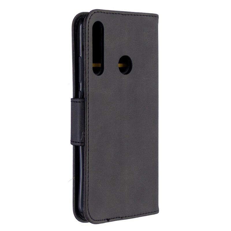 Flip Cover Huawei P40 Lite E Læder Cover Glat Flap Skrå