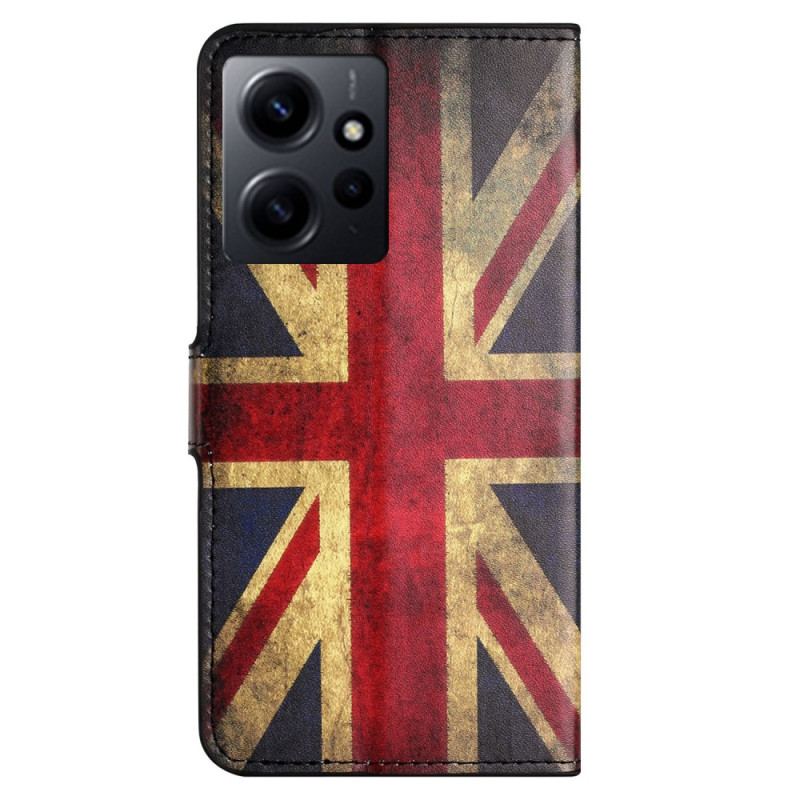 Flip Cover Xiaomi Redmi Note 12 4G Engelsk Flag