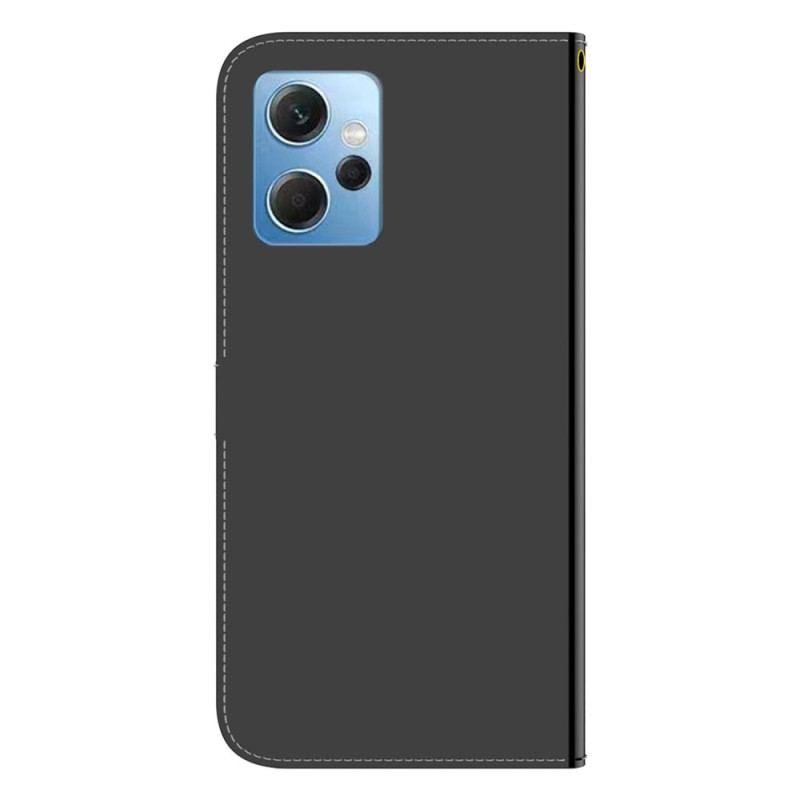 Flip Cover Xiaomi Redmi Note 12 4G Imiteret Spejl Læder Med Rem