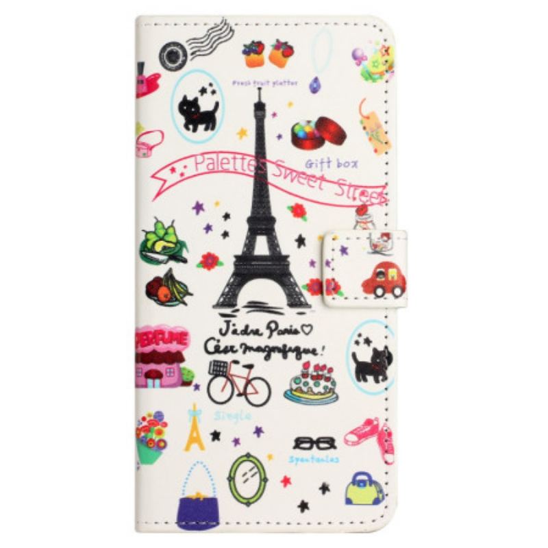 Flip Cover Xiaomi Redmi Note 12 4G Jeg Elsker Paris