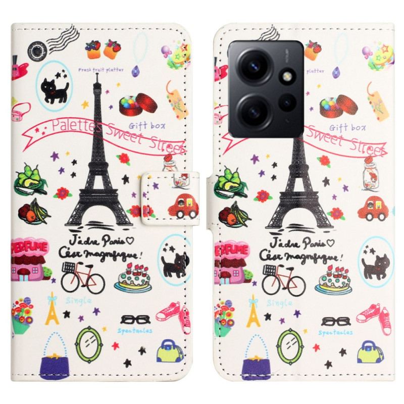 Flip Cover Xiaomi Redmi Note 12 4G Jeg Elsker Paris