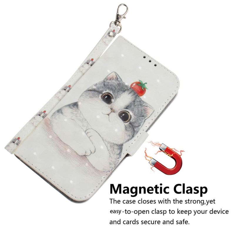 Flip Cover Xiaomi Redmi Note 12 4G Med Snor Original Thong Cat