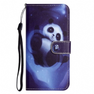 Flip Cover Xiaomi Redmi Note 12 4G Med Snor Space Panda Med Snor