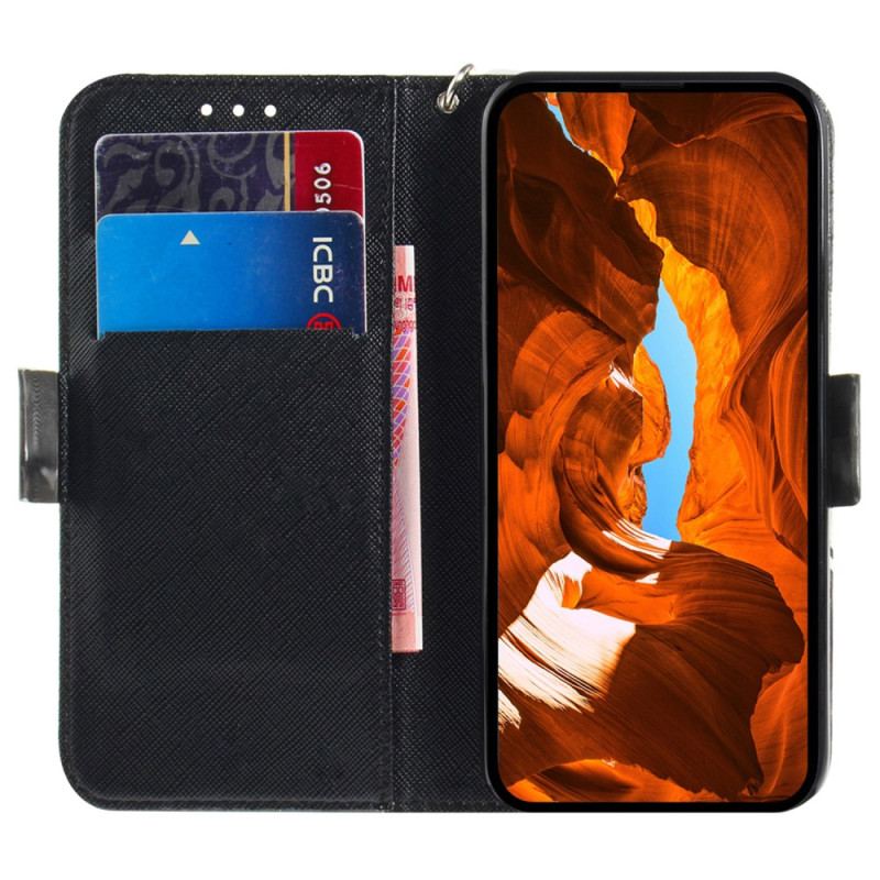 Flip Cover Xiaomi Redmi Note 12 4G Med Snor Thong Safari Dyr