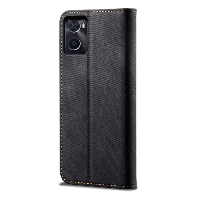 Cover Realme 9i Flip Cover Denim Stof