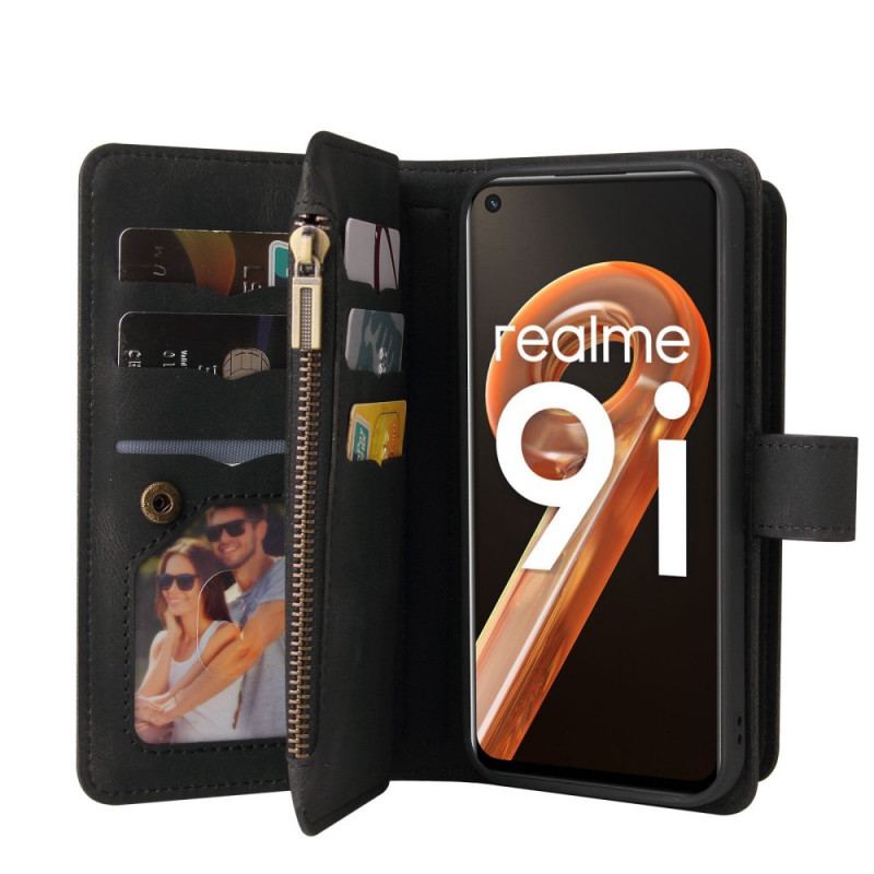 Flip Cover Realme 9i Multifunktions 10 Kortholder