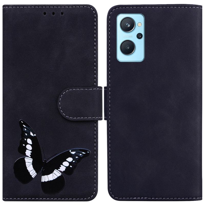 Flip Cover Realme 9i Skin Touch Butterfly