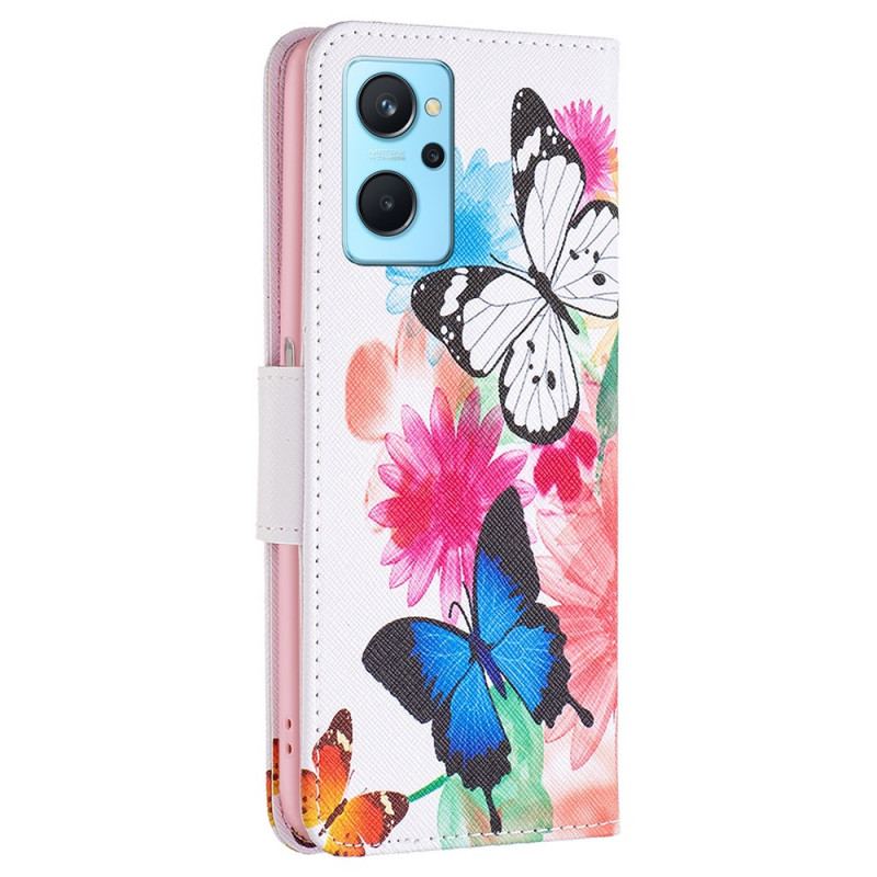 Flip Cover Realme 9i Sommerfugle