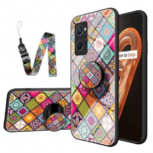 Mobilcover Realme 9i Patchwork Magnetisk Holder