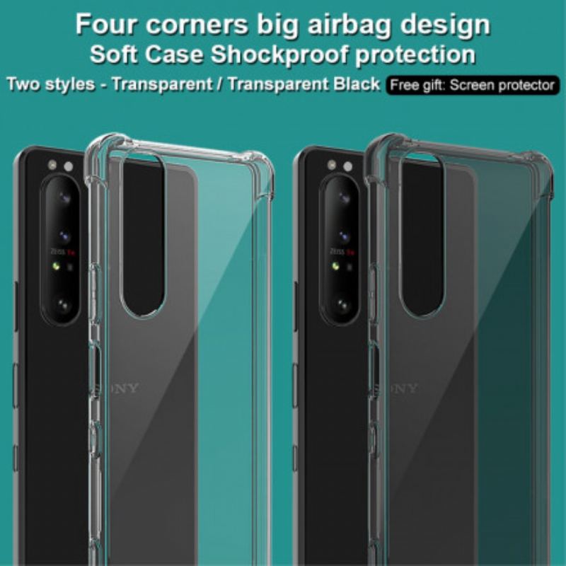 Cover Sony Xperia 1 III Gennemsigtig Med Imak Skærmfilm