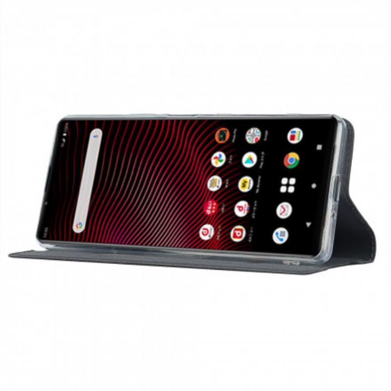 Cover Sony Xperia 1 III Med Snor Flip Cover Strappy I Imiteret Læder