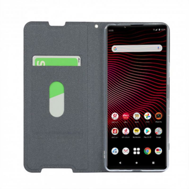 Cover Sony Xperia 1 III Med Snor Flip Cover Strappy I Imiteret Læder