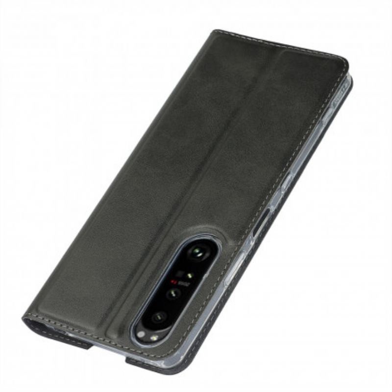 Cover Sony Xperia 1 III Med Snor Flip Cover Strappy I Imiteret Læder