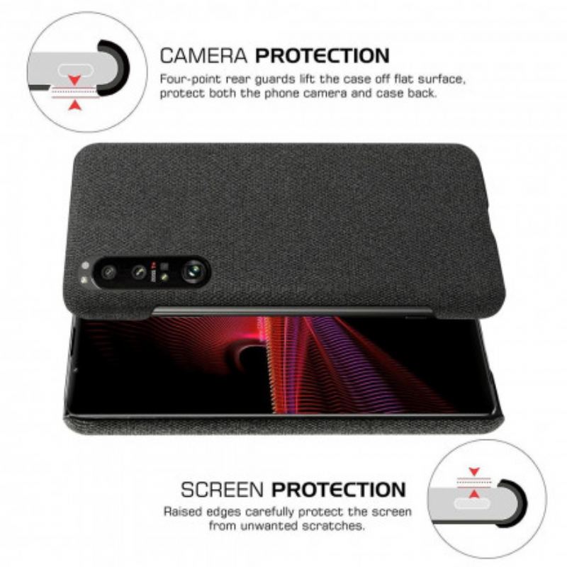 Cover Sony Xperia 1 III Teksturstof Ksq