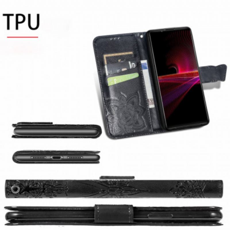 Flip Cover Sony Xperia 1 III Halve Sommerfugle