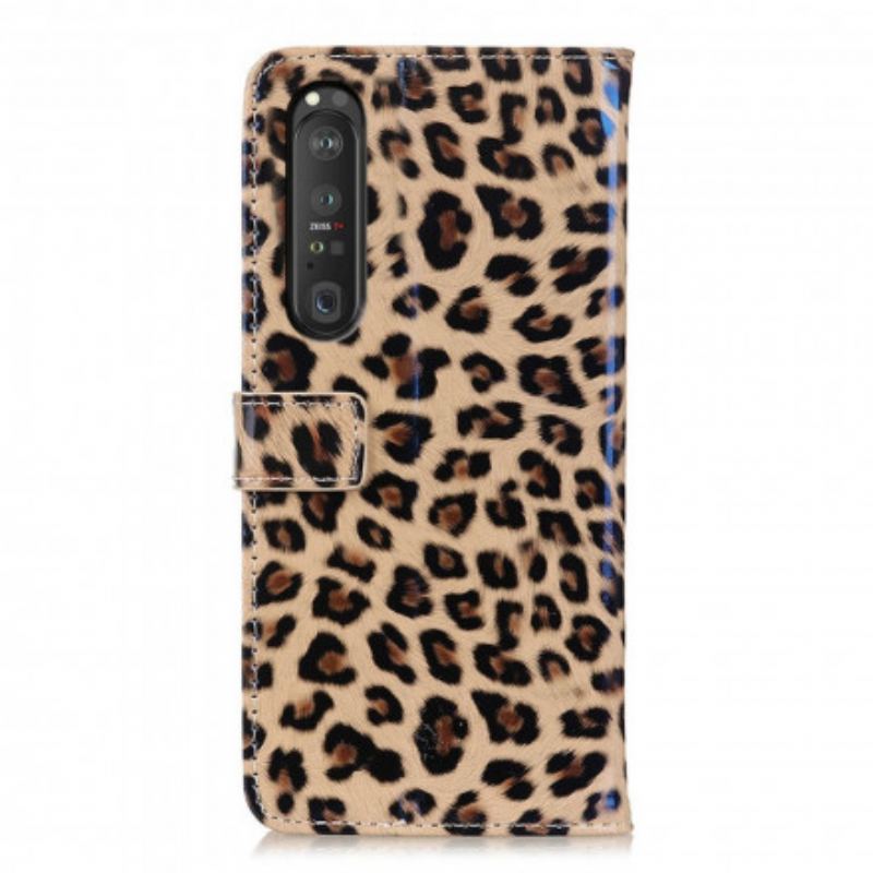 Flip Cover Sony Xperia 1 III Leopard