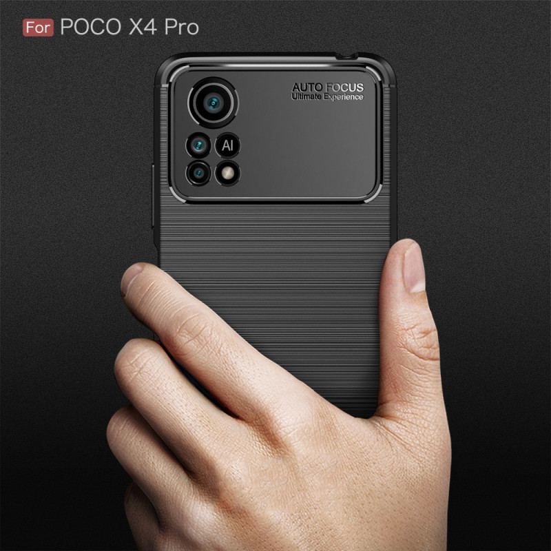 Cover Poco X4 Pro 5G Børstet Kulfiber