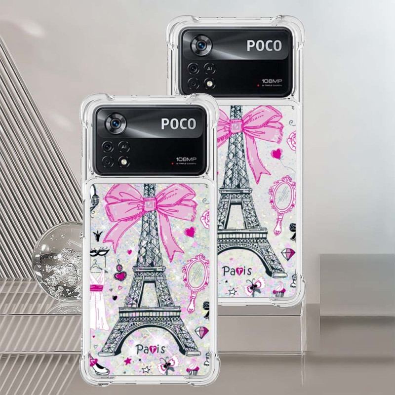 Cover Poco X4 Pro 5G Eiffeltårnets Pailletter