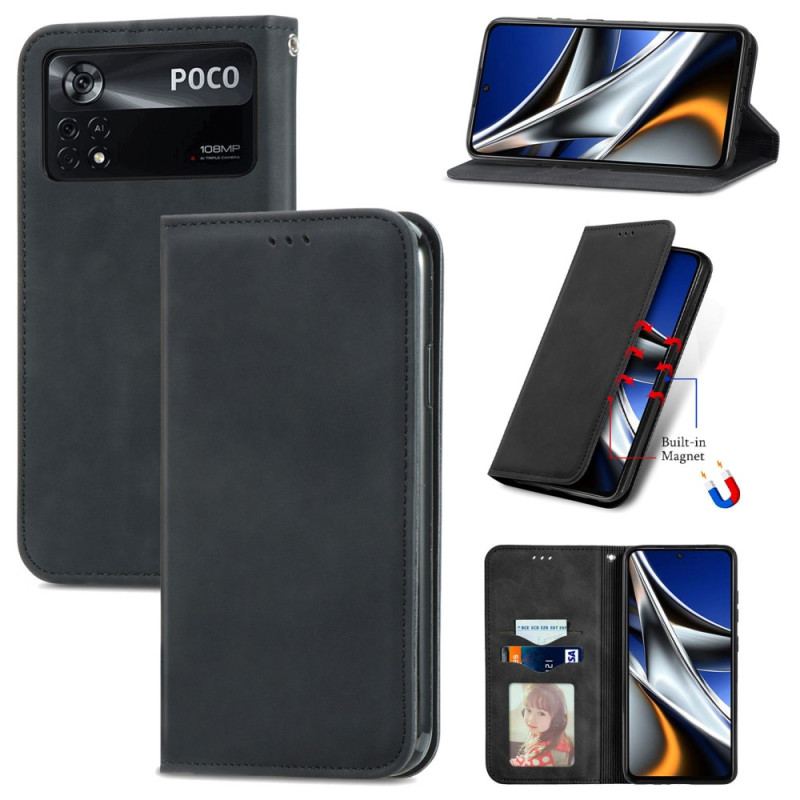 Cover Poco X4 Pro 5G Flip Cover Elegance