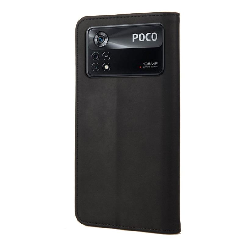 Cover Poco X4 Pro 5G Flip Cover Hud-følelse