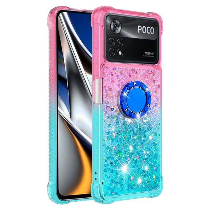 Cover Poco X4 Pro 5G Glitter Ring-bracket