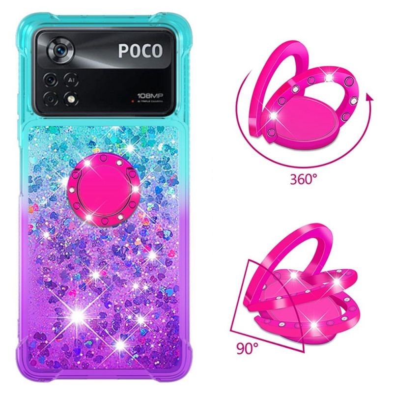 Cover Poco X4 Pro 5G Glitter Ring-bracket