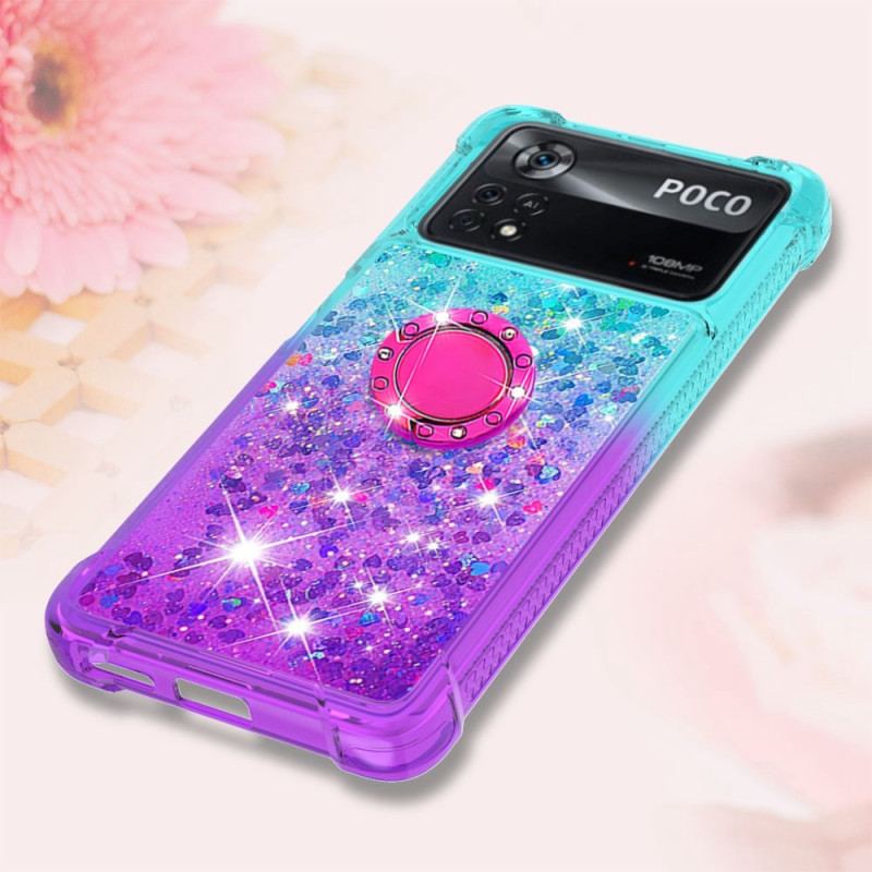 Cover Poco X4 Pro 5G Glitter Ring-bracket