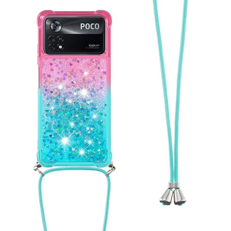 Cover Poco X4 Pro 5G Med Snor Glitter Silikonesnor