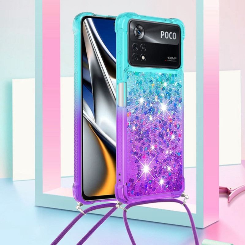 Cover Poco X4 Pro 5G Med Snor Glitter Silikonesnor