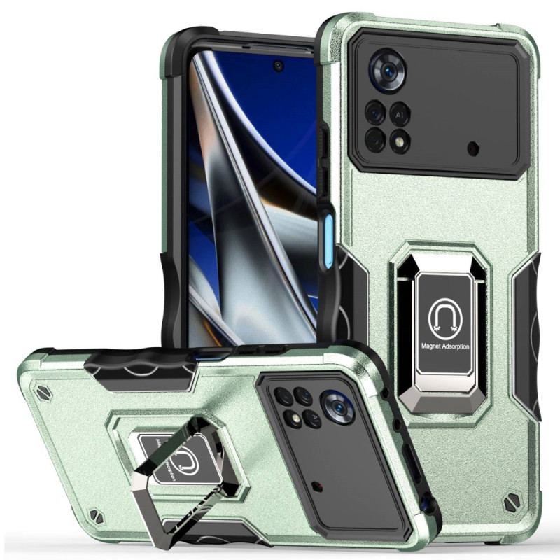 Cover Poco X4 Pro 5G Metal Effekt Ring-support