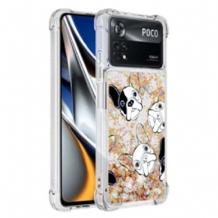 Cover Poco X4 Pro 5G Mr Hunde Pailletter