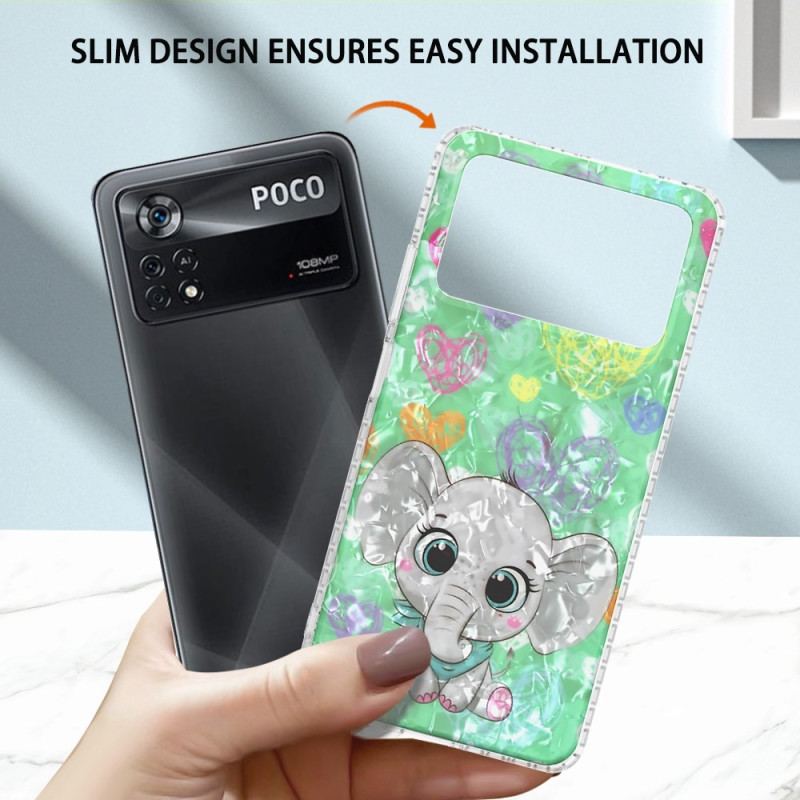 Cover Poco X4 Pro 5G Stilfuld Elefant