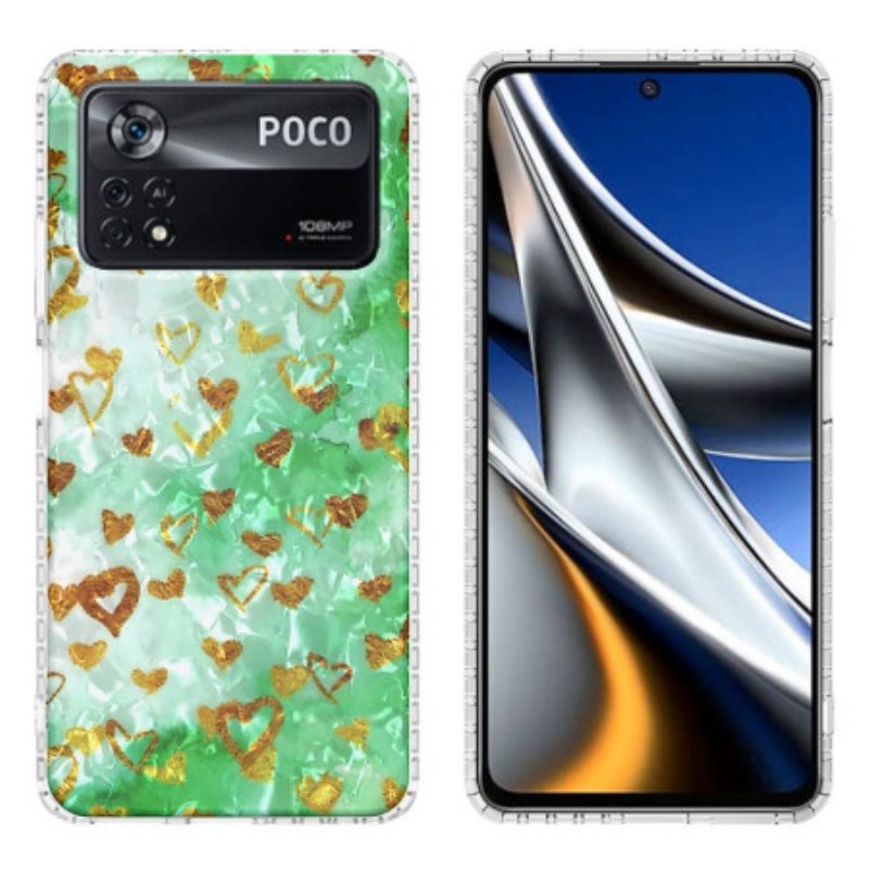 Cover Poco X4 Pro 5G Stilfulde Hjerter