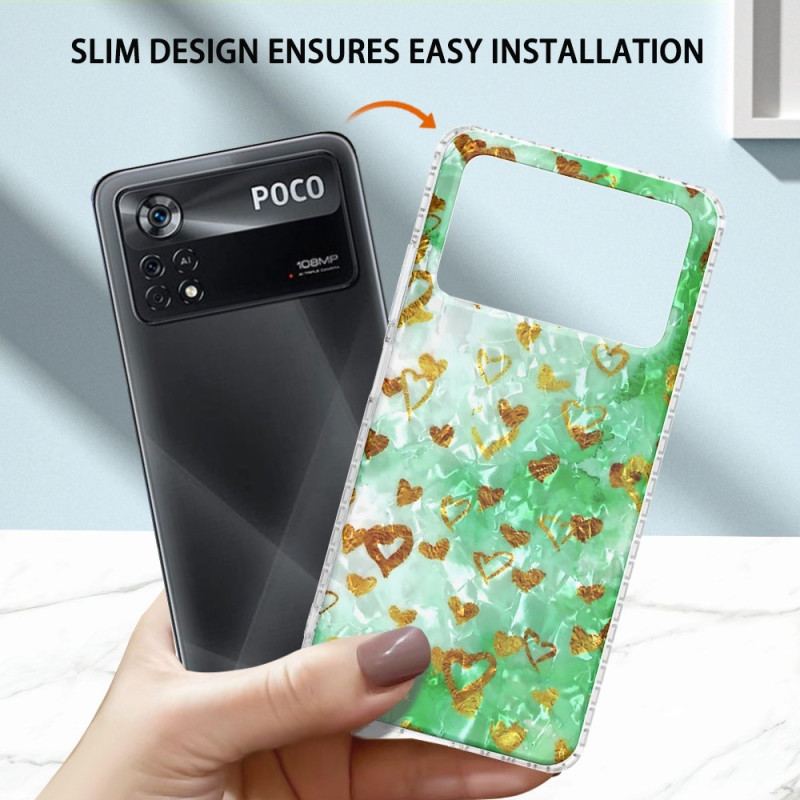 Cover Poco X4 Pro 5G Stilfulde Hjerter