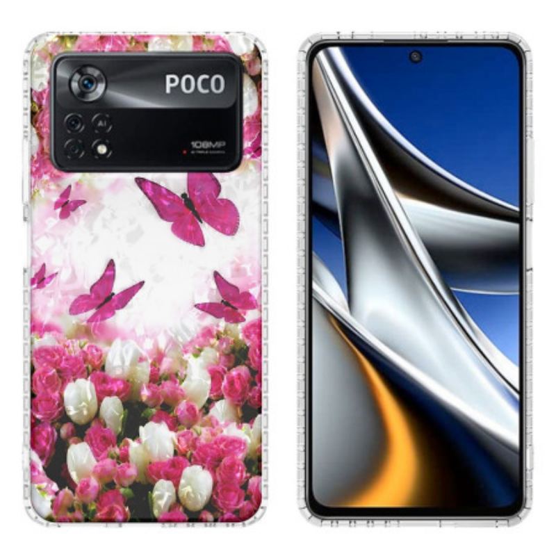 Cover Poco X4 Pro 5G Stilfulde Sommerfugle