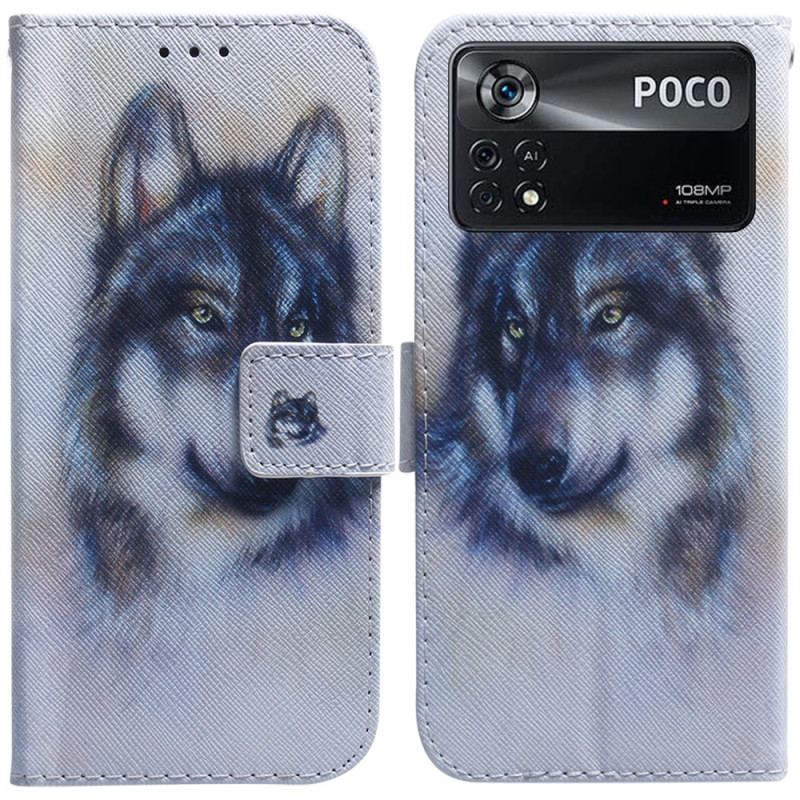 Flip Cover Poco X4 Pro 5G Akvarel Hund