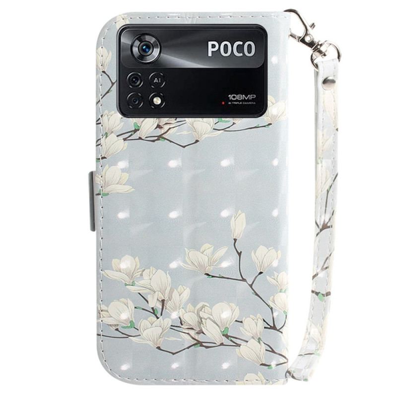 Flip Cover Poco X4 Pro 5G Blomstrende Grene