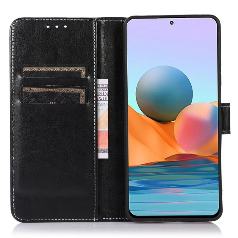 Flip Cover Poco X4 Pro 5G Couture Lædereffekt