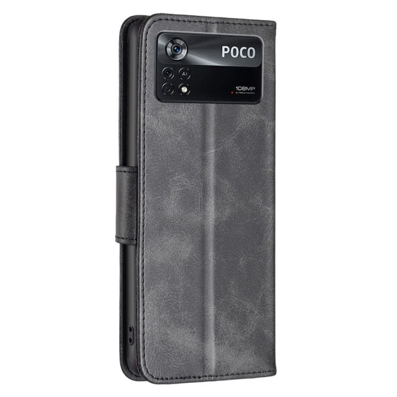 Flip Cover Poco X4 Pro 5G Lås Og Snor