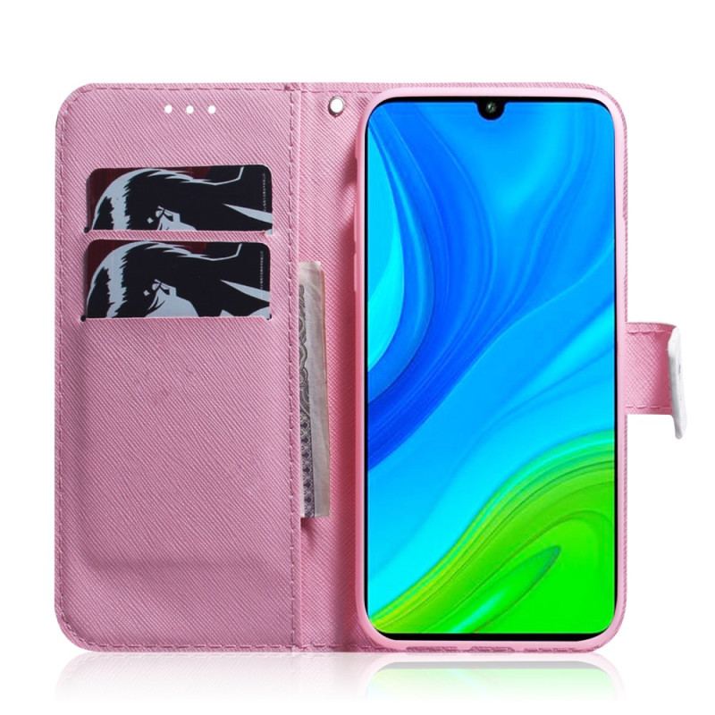 Flip Cover Poco X4 Pro 5G Lyserød Blomst