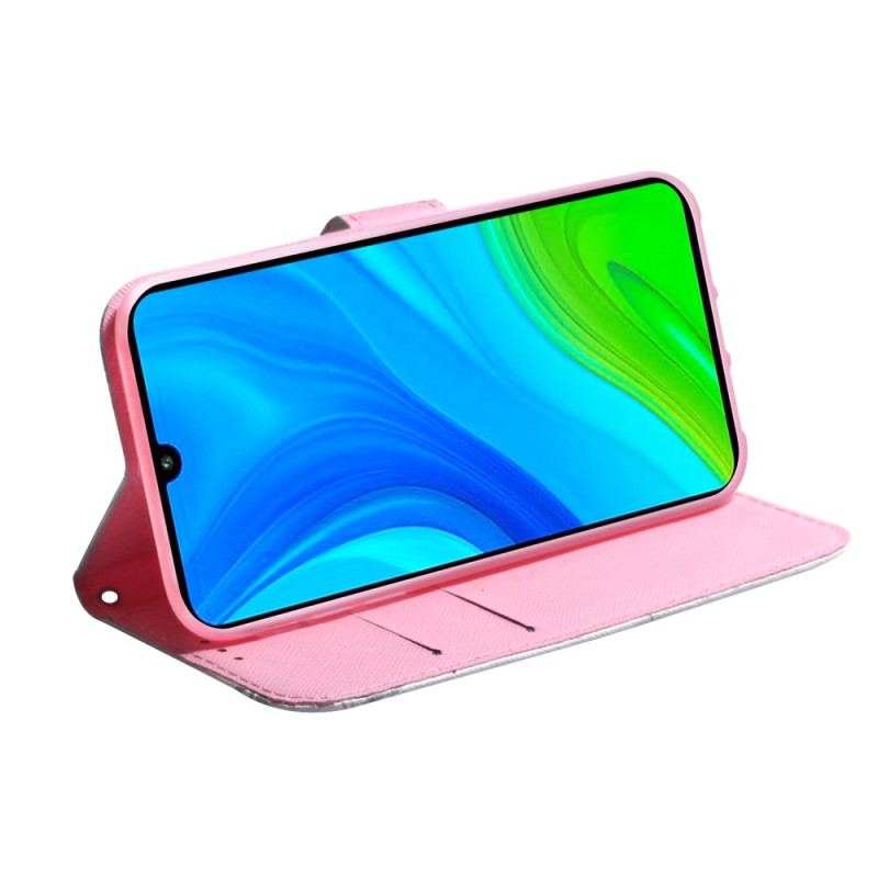 Flip Cover Poco X4 Pro 5G Lyserød Blomst