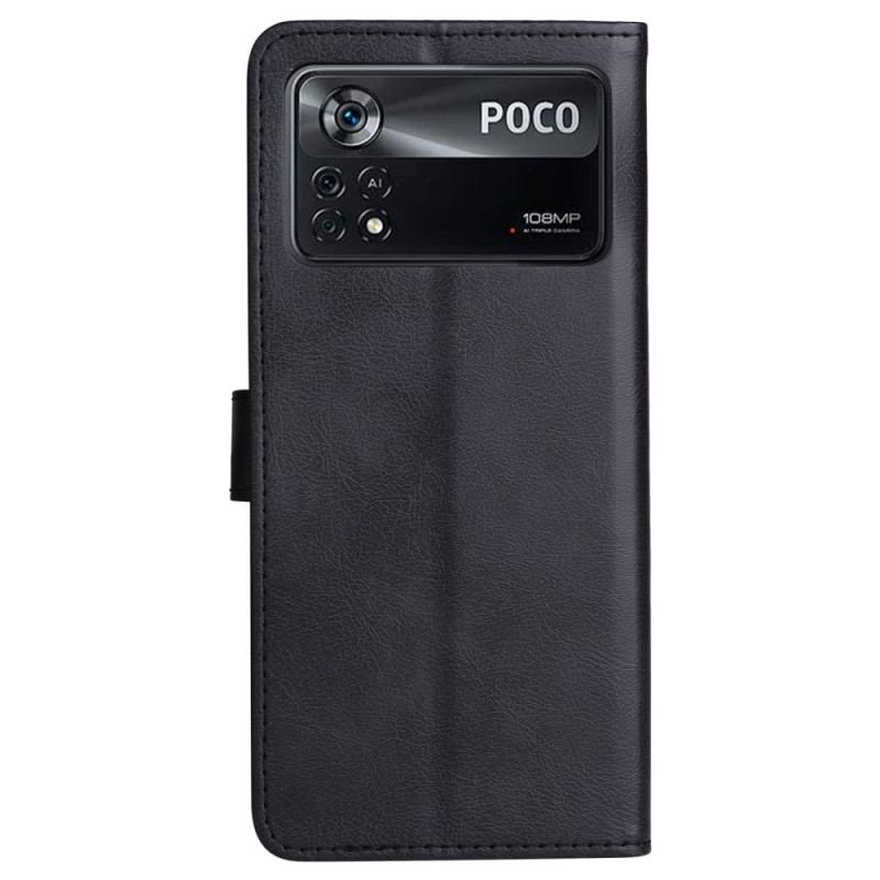 Flip Cover Poco X4 Pro 5G Med Snor Almindelig Med Rem