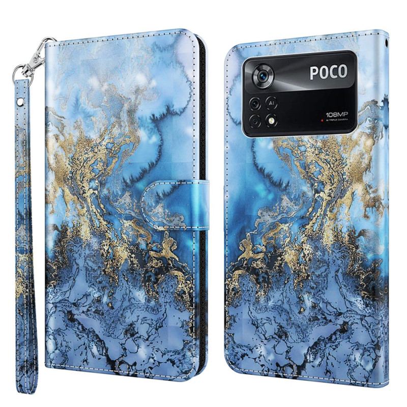 Flip Cover Poco X4 Pro 5G Med Snor Rem Art