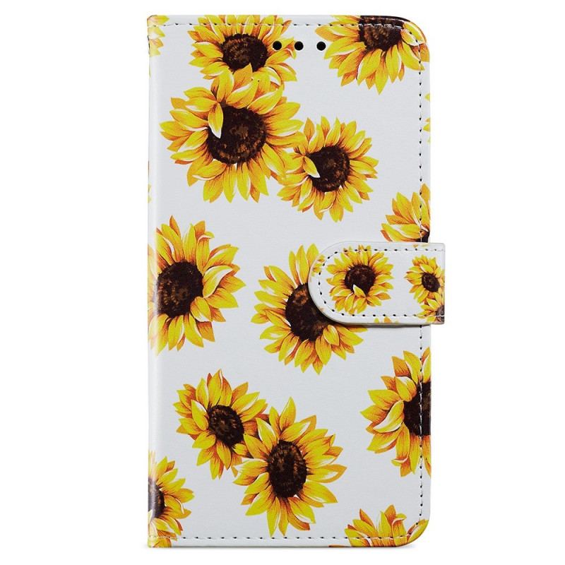 Flip Cover Poco X4 Pro 5G Med Snor Rem Blomster