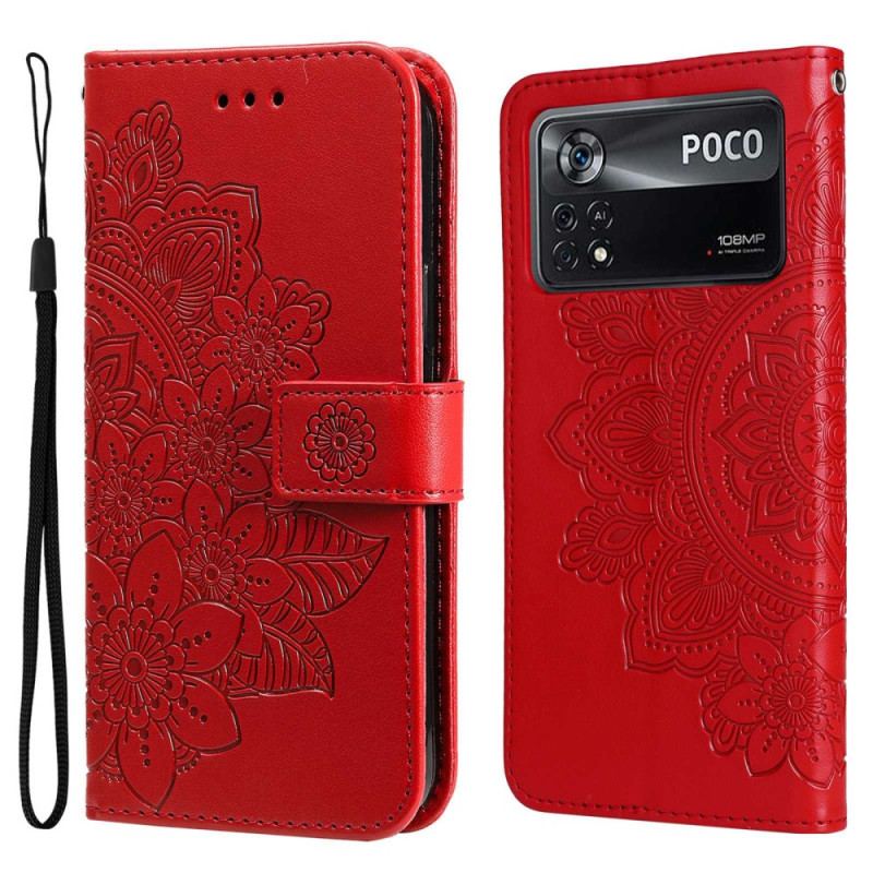 Flip Cover Poco X4 Pro 5G Med Snor Strappy Mandala