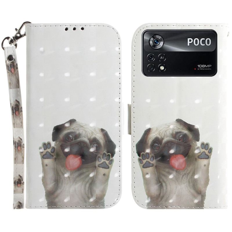 Flip Cover Poco X4 Pro 5G Med Snor Thong Hund